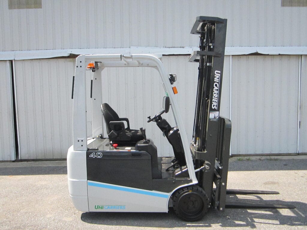 A UniCarriers electric forklift